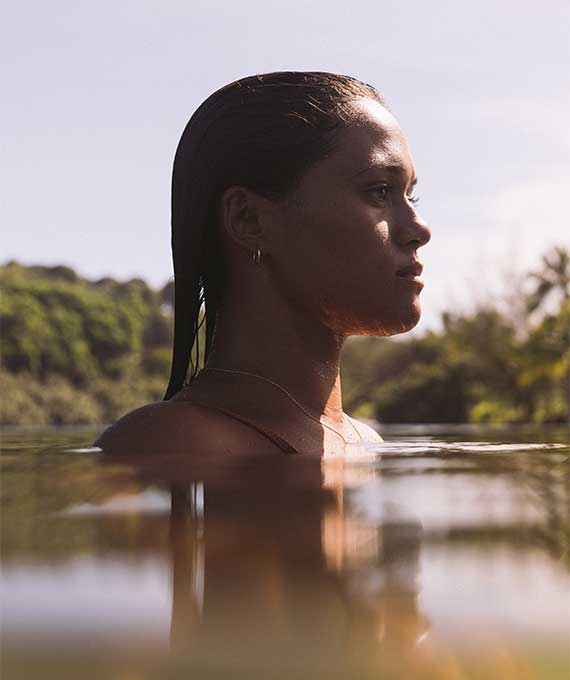 Woman in water