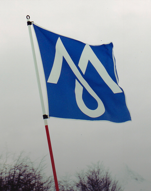 Flag with Martin and Osa Logo