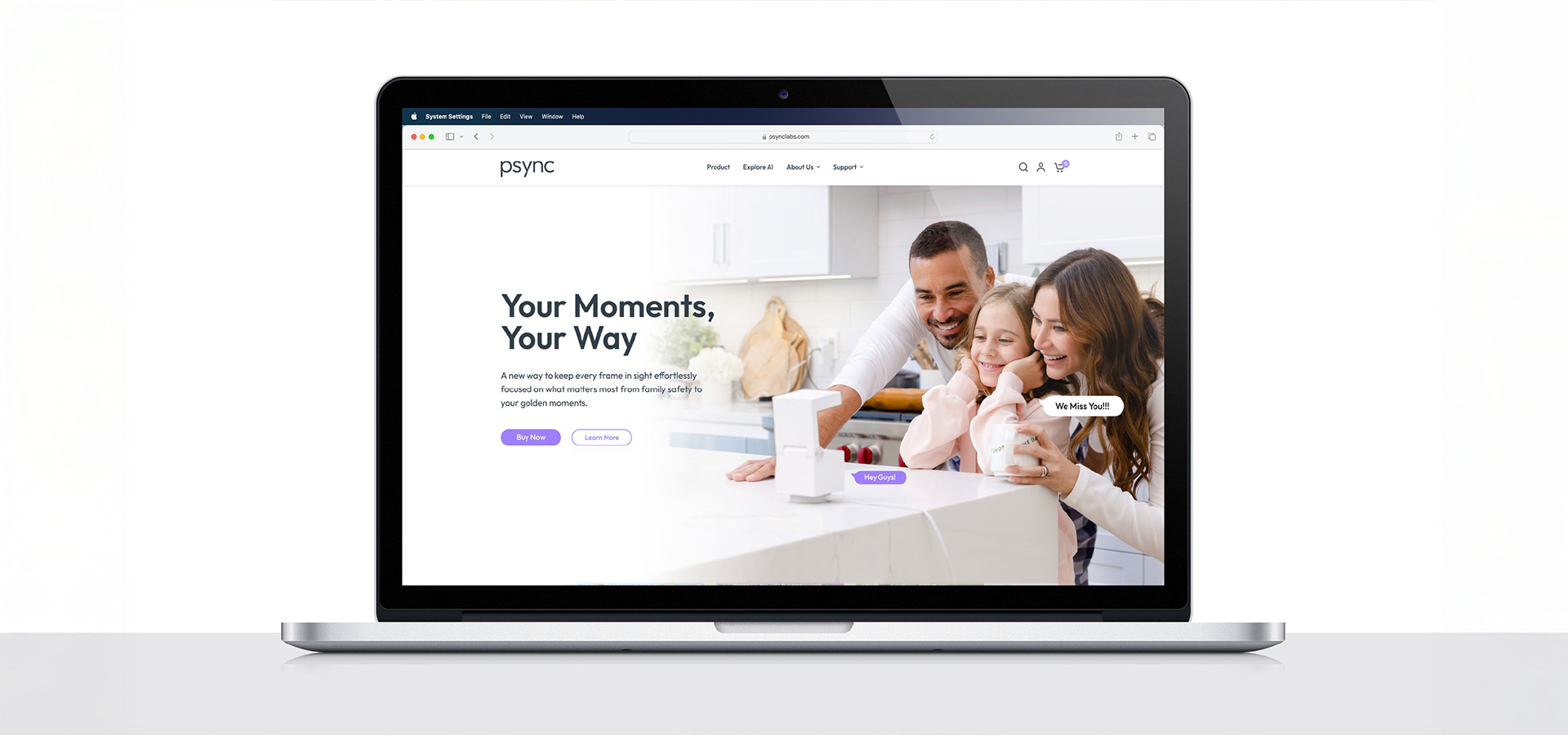 Psync website landing page